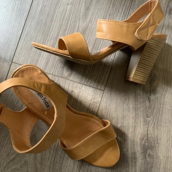 Nude Tan Ankle Heels - Picture 3 of 4